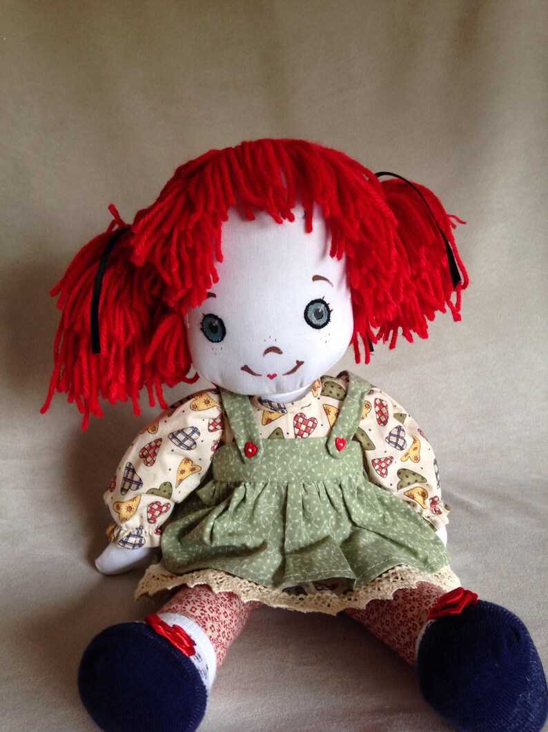 red headed rag doll