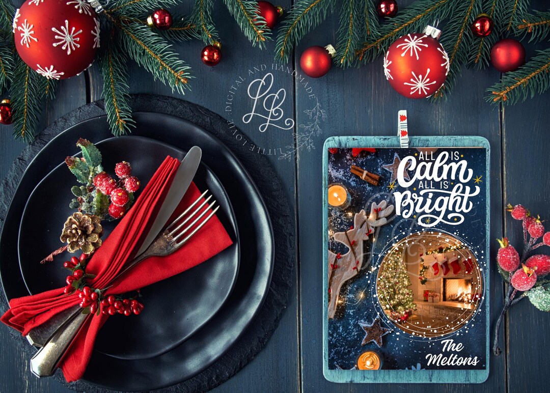 Christmas Card All is Calm - Etsy