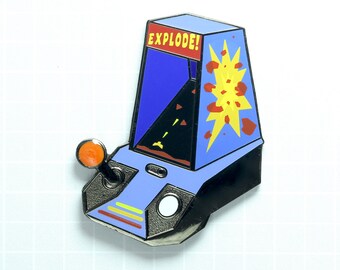 Mini-Arcade "Explode!" Enamel Pin - 1980's Throwback - Retro Gaming Toys