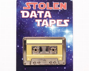 Stolen Data Tapes "Mindless Philosopher" Enamel Pin Cassette Tape - C-3PO Star Wars fan art