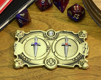 DnD Accessory - Death Save Counter -  RPG Dungeon Master Gift