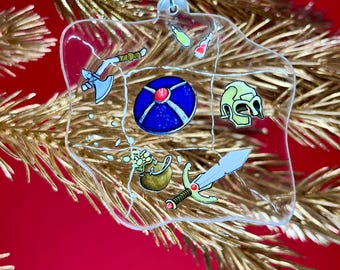 Cubo gelatinoso - Ornamento Dnd in acrilico stampato - Dungeons & Dragons Christmas