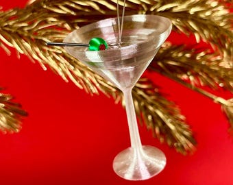 Decorazione per cocktail in bicchiere da Martini - Stampata in 3D - Mixologist Christmas