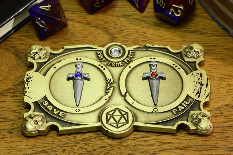 Death Save Counter 3d Metal Dungeons and Dragons Accessory Etsy