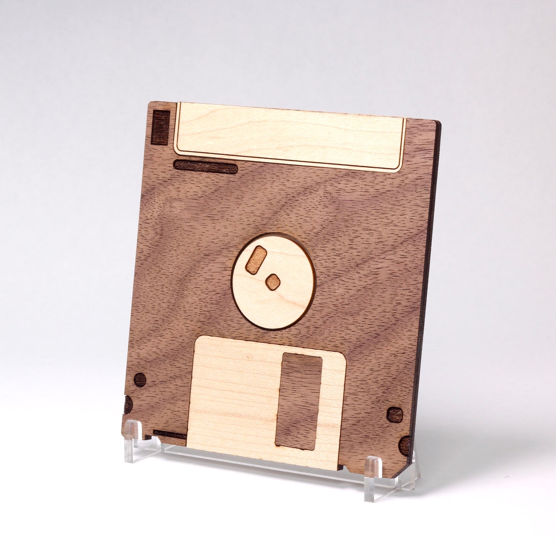Wood Floppy Disk Replica Custom Engraving Available Etsy