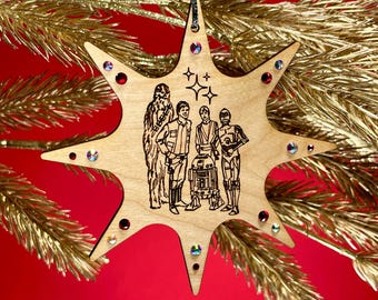 Ornamento Space Friends - Star Wood - Fan Art di Natale di Star Wars