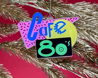 Cafe 80's - Decorazione in acrilico - Albero di Natale - Ritorno al futuro
