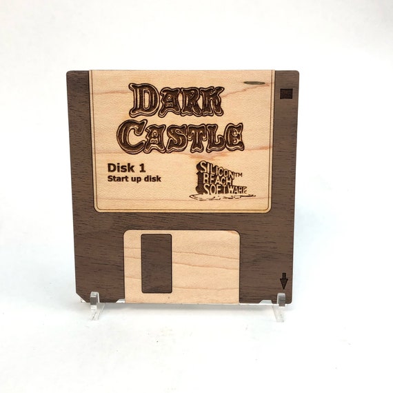 DARK CASTLE Wood Floppy Disk Replica Retro Computer Games Etsy