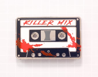 Killer Mix Cassette Tape Pin - Horror 1980's Throwback