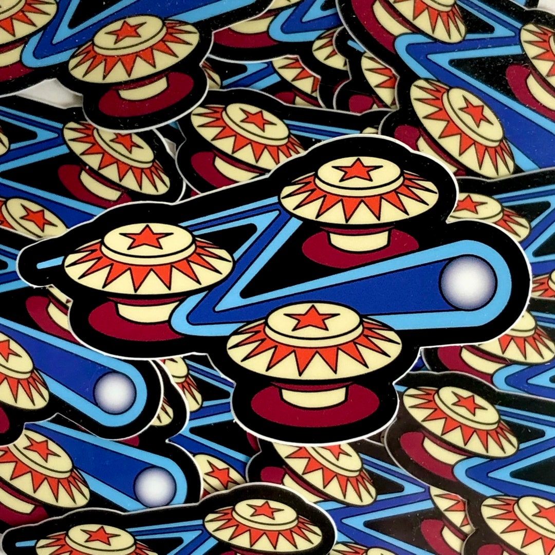 Pinball Bumper Sticker Retro Gaming Vinyl Sticker Arcade Etsy UK