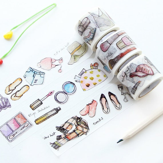 Items similar to Daily Life Items Washi Tape, Japanese Washi Tape