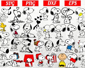Snoopy Christmas Svg Etsy