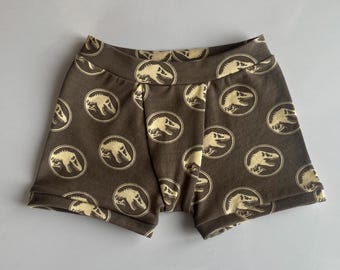 1 year/2 years/3 years/4 years/5 years/6 years/boxer shorts/underwear/children's/boy/shorts/briefs/dinosaurs/brown/handmade