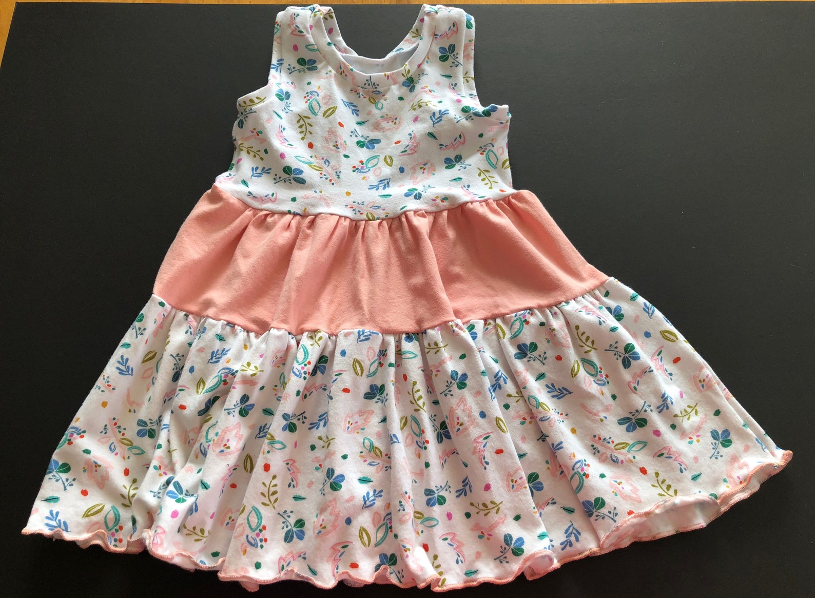 Little baby girl dress 12 months pink floral handmade Etsy