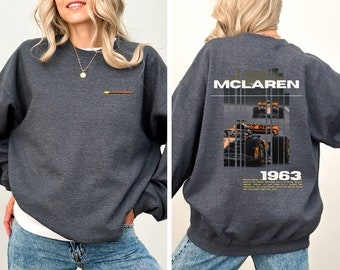 Vintage McLaren Formule 1 Sweatshirt, Classic Racing Hoodie Retro Car Lover Gift, Motorsport Crewneck, Racing T-Shirt Racing Geïnspireerd
