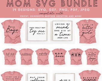 Mom Quote SVG Bundle: 14 Strong and Inspirational Designs