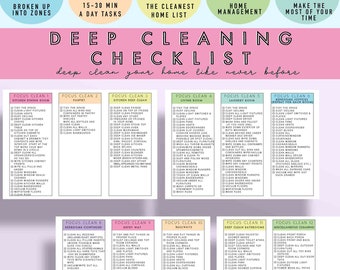 Focus Cleaning Checklist- Cleaning Checklist Printable, Home Cleaning Schedule, Weekly Cleaning, Cleaning Planner, Monthly Cleaning List,