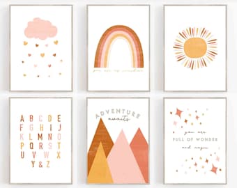 rainbow print nursery