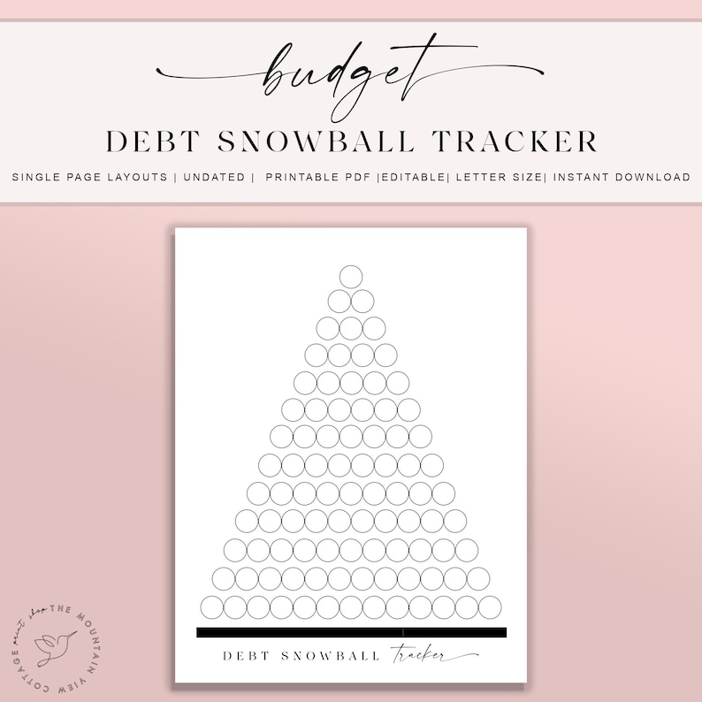 Printable Debt Pay off Planner Pages Budget Planner Kit - Etsy