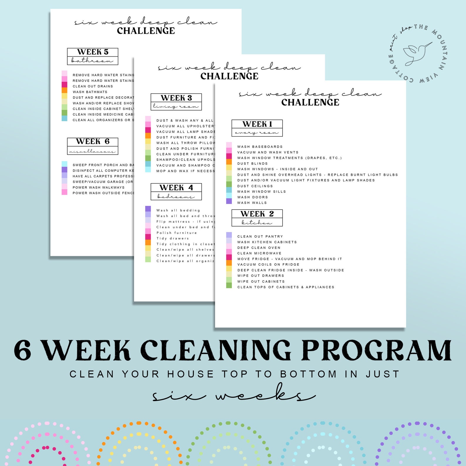 Complete Printable Housekeeping Set Home Management - Etsy