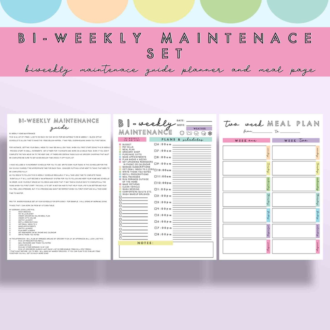 Complete Printable Housekeeping Set Home Management | Etsy