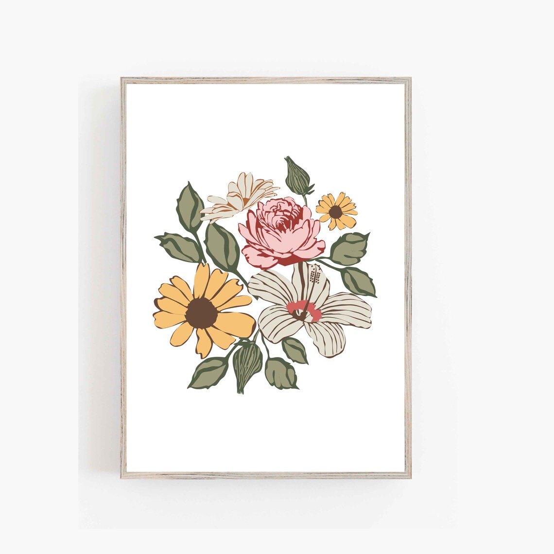 Wildflower Art Print Floral Nursery Art Boho Nursery Etsy