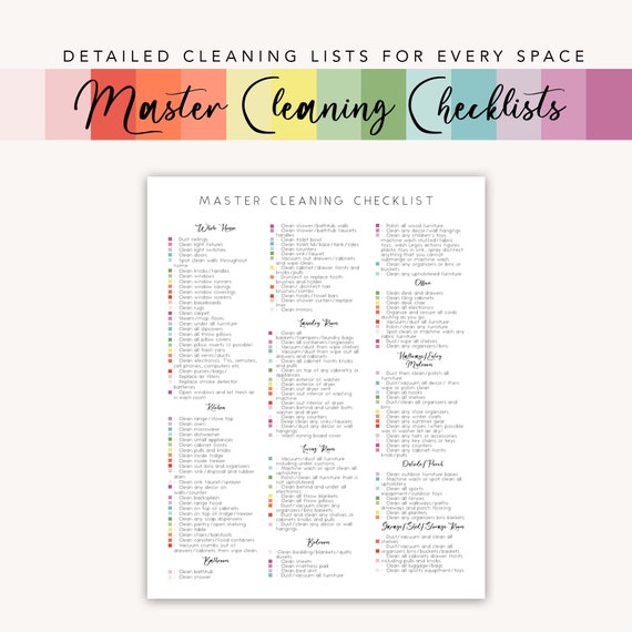 Editable Cleaning Schedule Printable Cleaning Checklist -  Norway