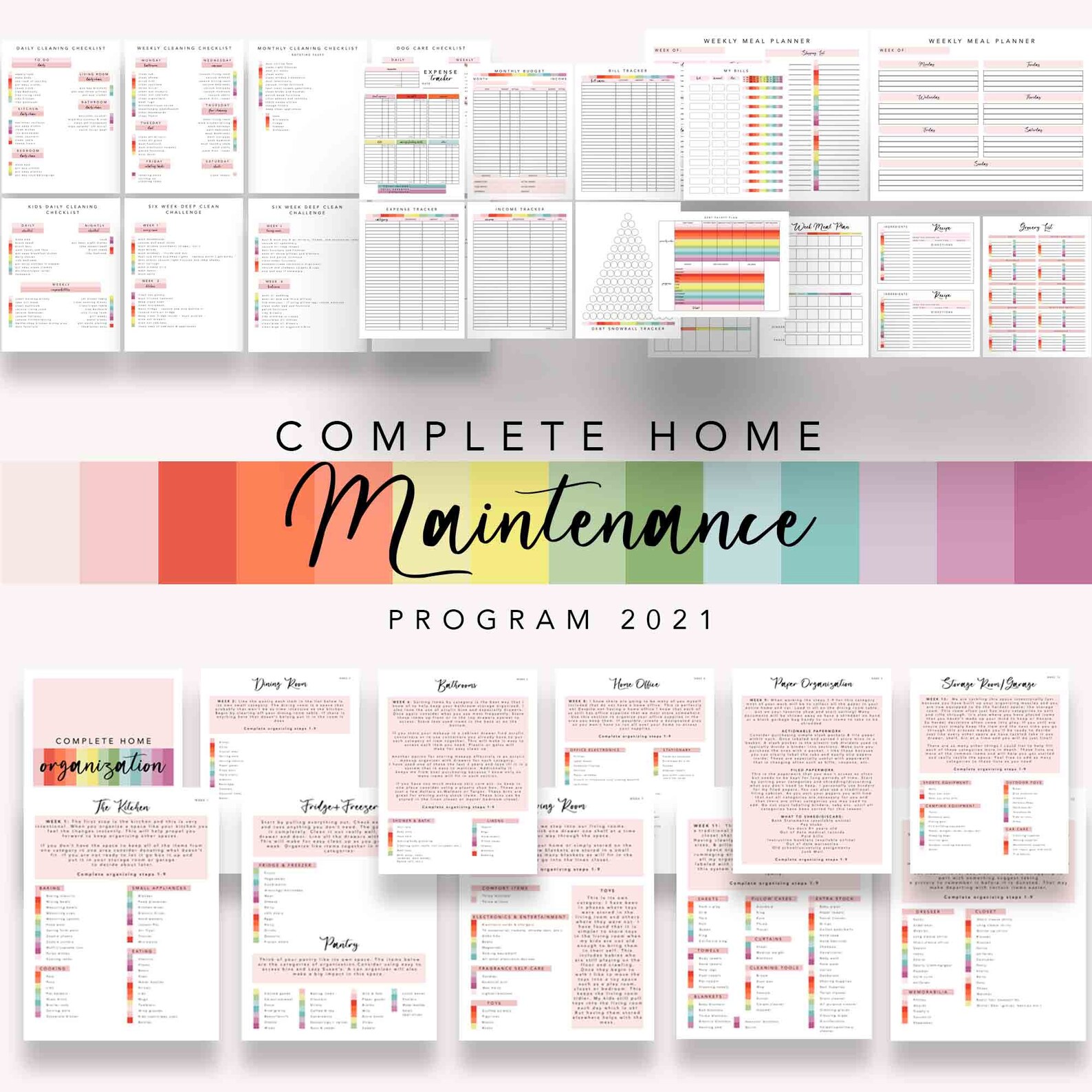 Complete Printable Housekeeping Set Home Management | Etsy
