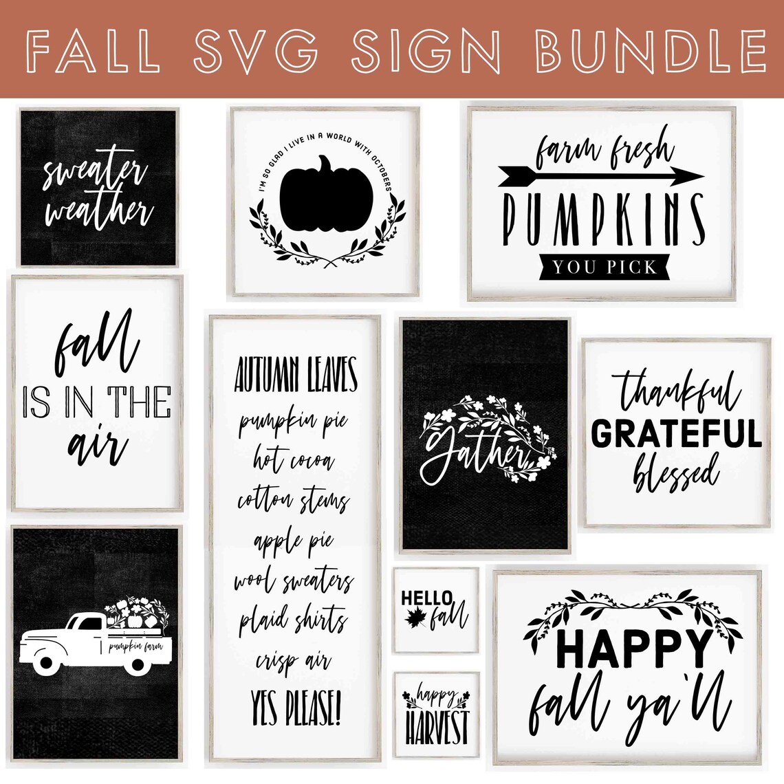 Fall Svg Bundle, Fall Svg, Fall Svg Files, Fall Sign Svg, Fall Sign Svg ...