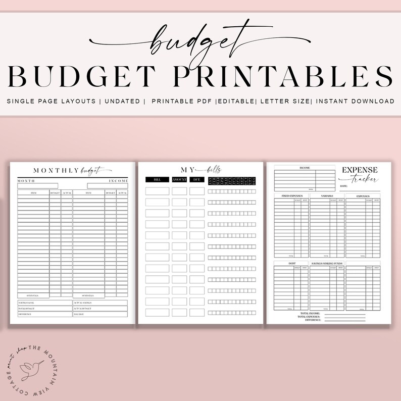 Printable Budget Planner Bundle - Budget Planner Kit - Weekly Budget ...