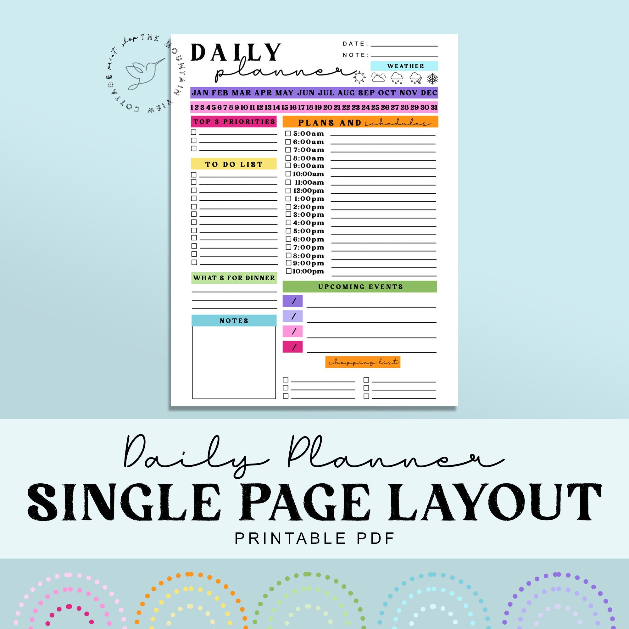 Daily Planner Printable Blank