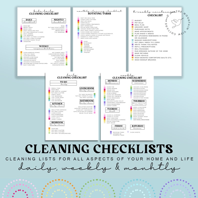 Complete Printable Housekeeping Set Home Management - Etsy
