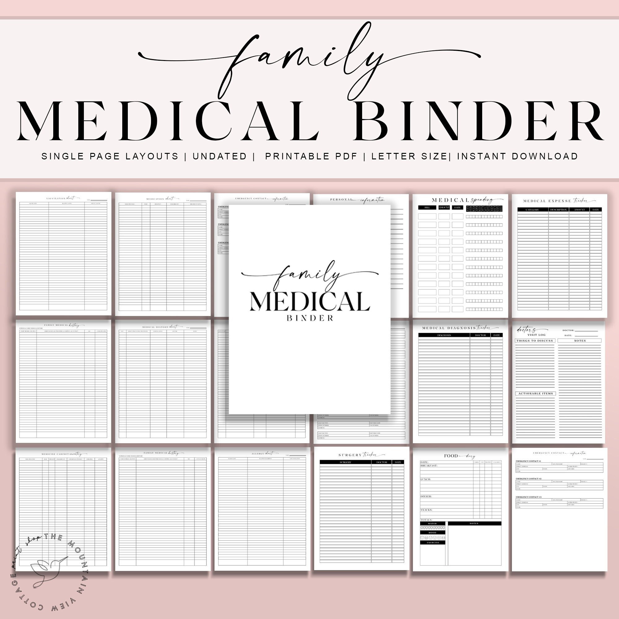 Family Medical Binder Printable Health Care Planner Health Etsy Family Medical Binder Printable Health Care Planner Health Etsy