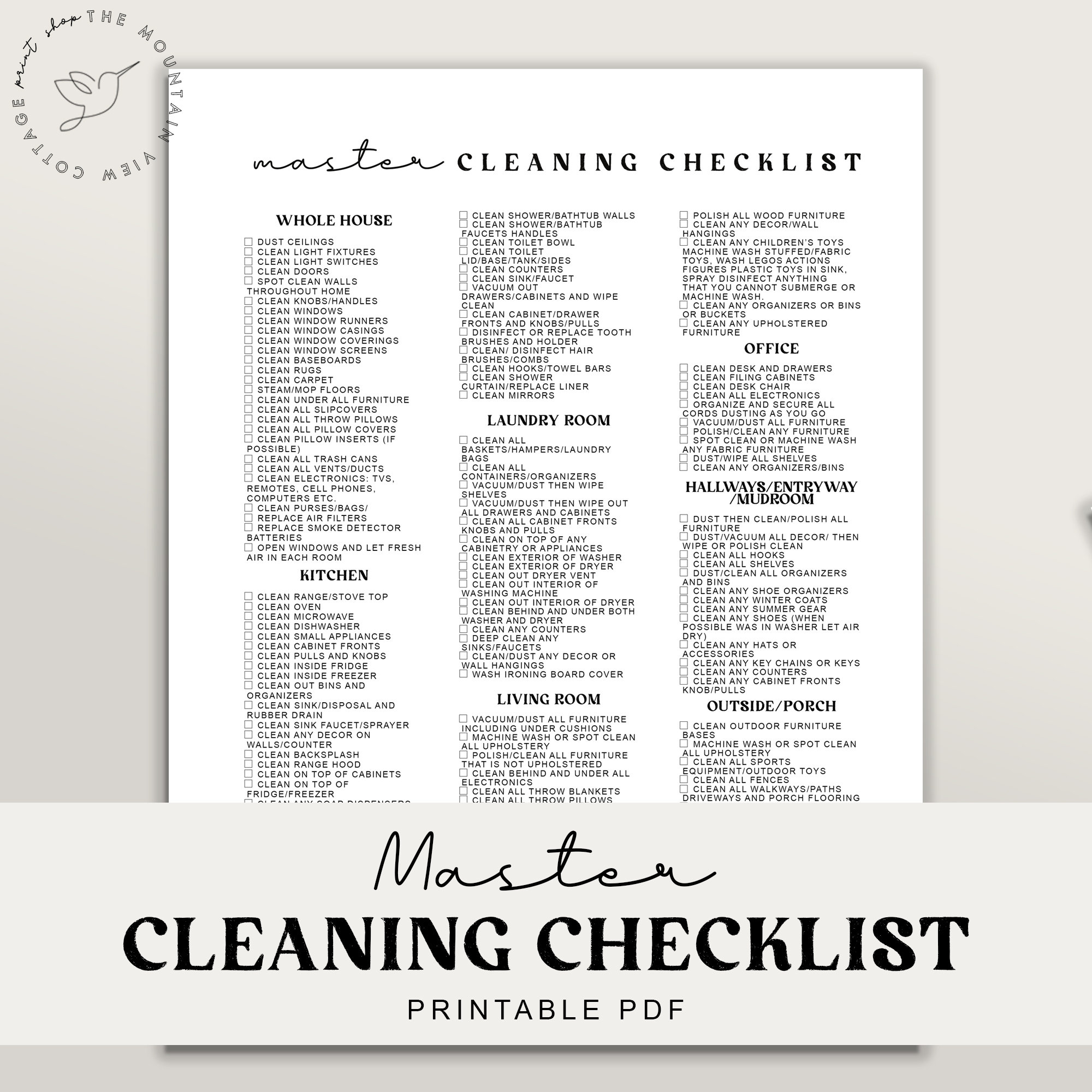 Complete Printable Housekeeping Set Home Management - Etsy