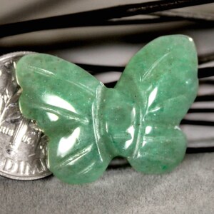 Green Aventurine Butterfly Totem Spirit Animal Fetish Stone Figurine 8742