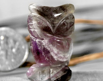 Amethyst Eule Steinfigur 7472