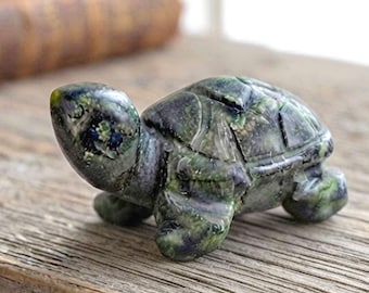 Kambaba Jasper Turtle sculptured art hand finished 9313