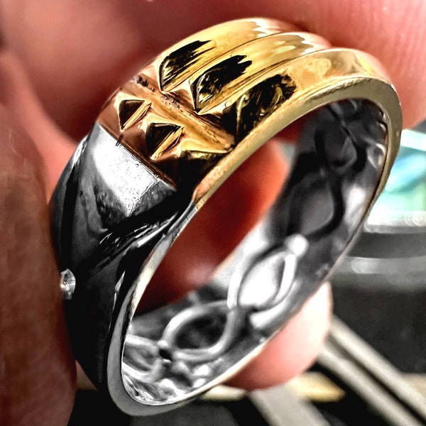 Atlantis Ring 14k Gold Sterling Silver Talisman Egyptian Amulet