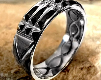 Atlantis Ring 925 Massiv Sterling Silber Talisman Ägyptisch Amulett Handgefertigt