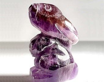 Amethyst Bunny Rabbit Stone Totem Figurine Spirit Animal 9177