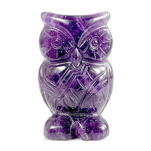 Amethyst Owl Crystal Figurine