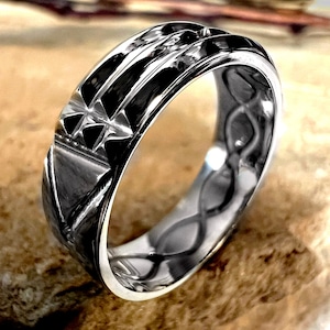 Atlantis Ring 925 Solid Sterling Silver Talisman Egyptian Amulet Handcrafted