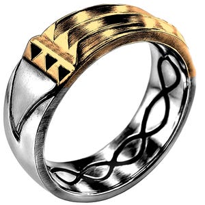 Atlantis Ring 14k Gold Sterling Silver Talisman Egyptian Amulet