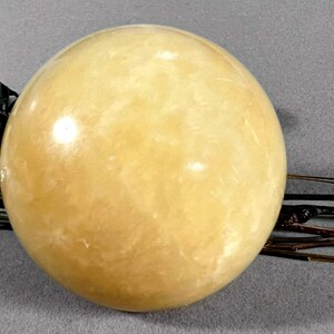 Gelber Calcit Edelstein Mineral Specimen Sphere Display Stone Crystal Ball 6823 Bild 2