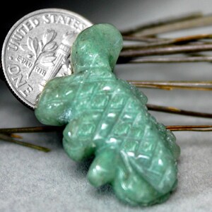 Miniature Green Aventurine Iguana Spirit Animal Totem Fetish Stone Figurine 7842