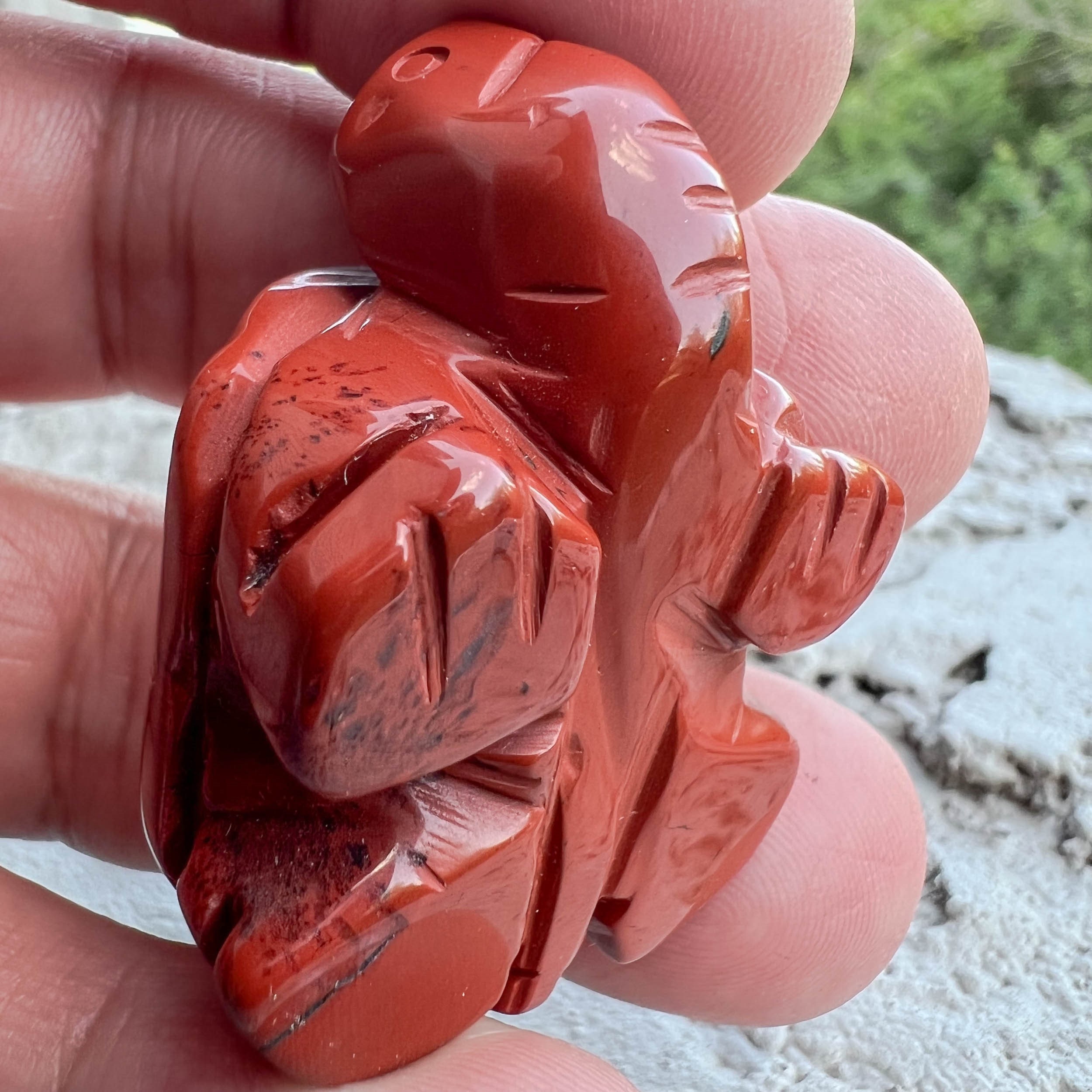 Two Red Jasper Turtle Stone Figurine 7095 - Etsy