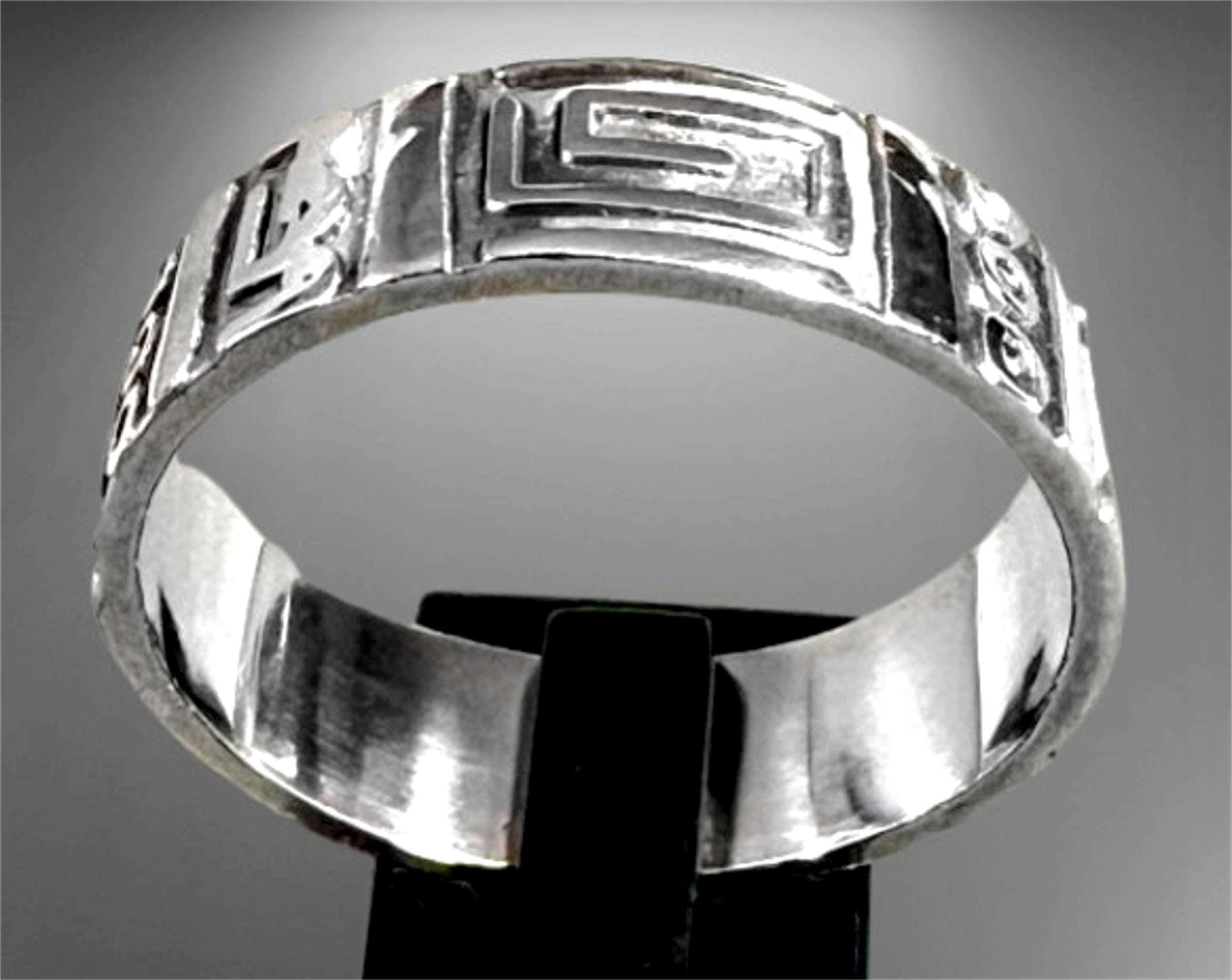 Vintage Sterling Silver Aztec-inspired Ring - Size 11 3/4 C6598 - Etsy