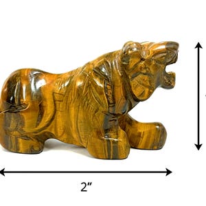 Tiger’s Eye Tiger Carving • Hand‑Finished Gemstone Figurine • Spirit Animal Totem image 3