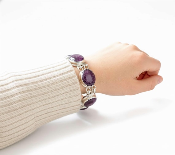 Vintage Sterling Silver and Natural Ruby Labrador… - image 4