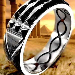 Atlantis Ring 925 Solid Sterling Silver Talisman Egyptian Amulet Handcrafted
